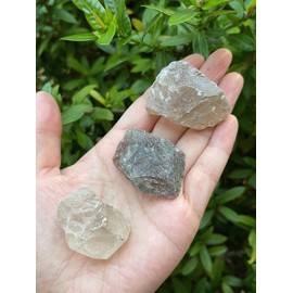 GAF TREASURES 3 Pcs Raw Smoky Quartz Crystals, Natural Smoky Quartz Stone, Natural Rough Smoky Quartz Crystals, Smoky Quartz Rough, Smoky Quartz Healing Crystals (Smoky Quartz)