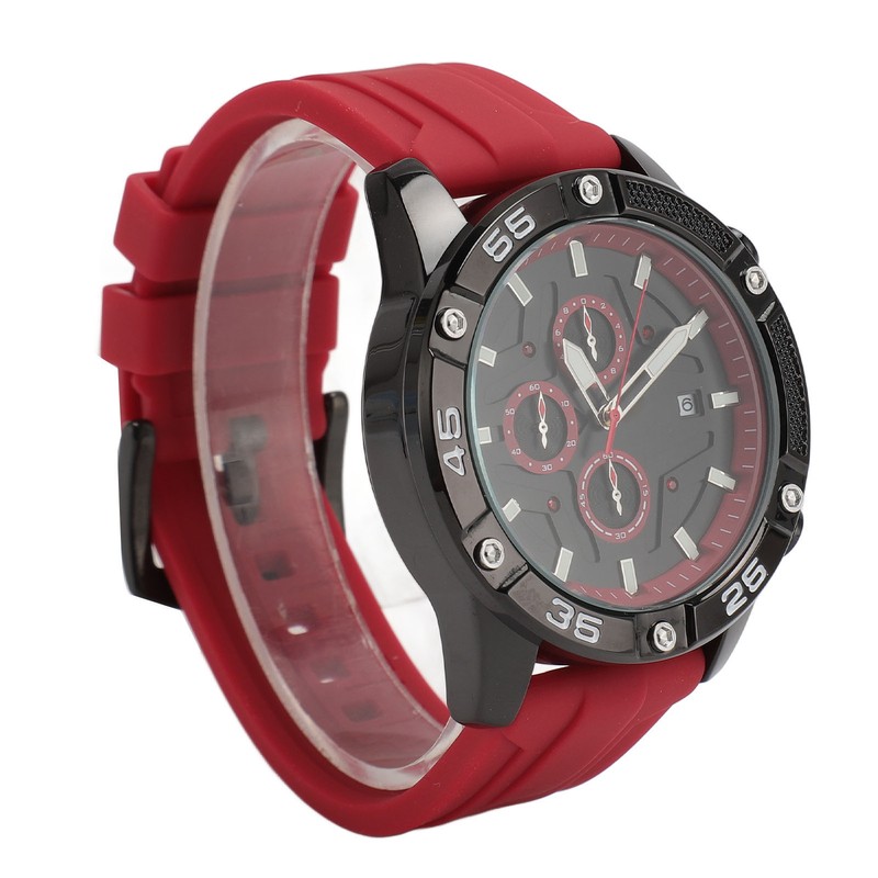 Waterproof Chronograph Watch Fashion Casual Mechanical Silicone Calendar Business Watch