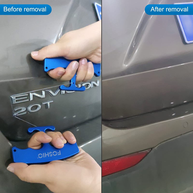 FOSHIO Plateline Removal, 3 Pcs Extra and Car Surface Logo