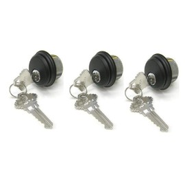 McAvory Commercial Storefront Door Lock Mortise Cylinders fits Adams Rite Kawneer Vistawall Deadbolt, in Duronotic (3-Pack, Matching Keys)