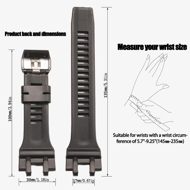GBA-900 Replacement Watch Band Compatible with Casio GBA-900CB GBA900UU Men's