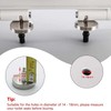 2pcs Quick Release Toilet Seat Fixings for Top Pin Type