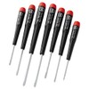 7-Piece Precision Screwdriver Set, 4 slotted, 3 Phillips, Steel Alloy