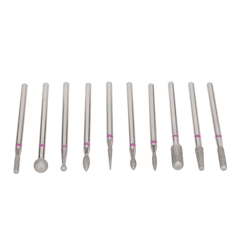 10pcs Nail Drill Bit Set Professional Home Salon Emery Cuticle