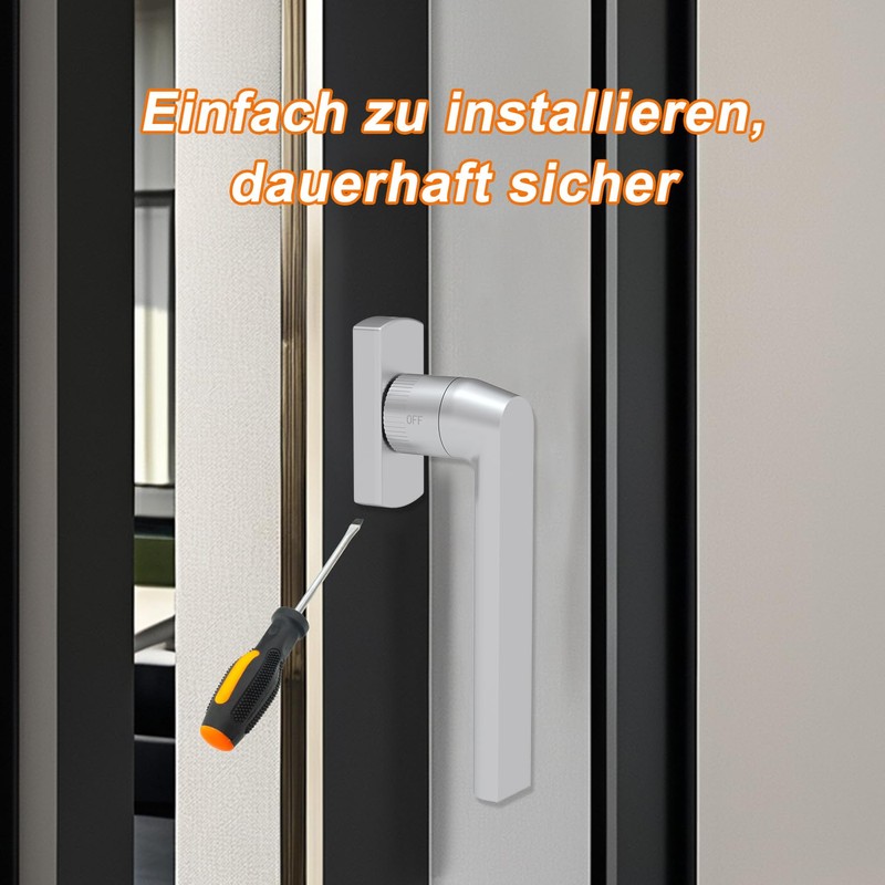 KARATINTL One-piece knob window door handle, lockable window handles, safety