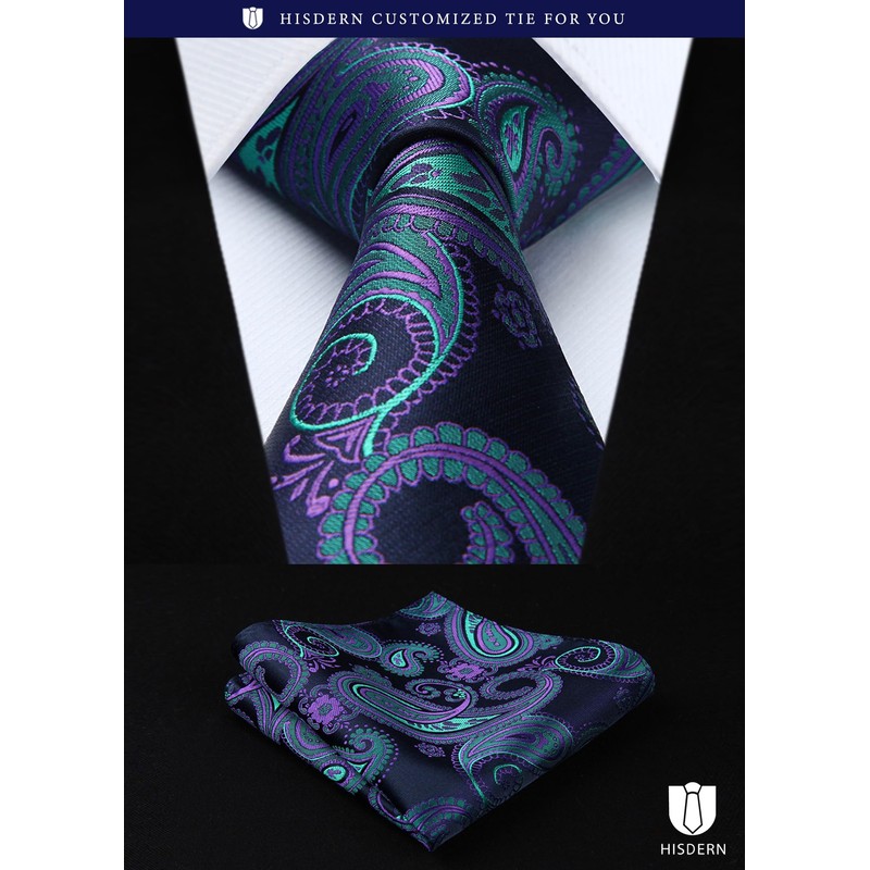 HISDERN T5-01 Men's Necktie Set of 5, 8.5cm Width, Brand