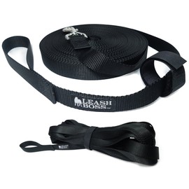 Leashboss Extra Long Dog Leash - Long Lead Leash for Dog Training - Recall Leash for Dogs Outside