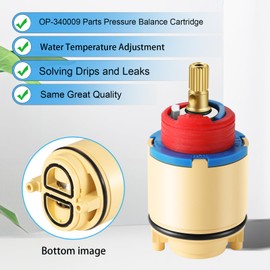 OP-340009 Pressure Balance Ceramic Cartridge, Shower Cartridge Replacement, for Tub/Shower Valves.