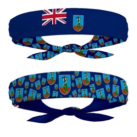 Montserrat Flag Headband for Carnival, Fitness | Mens Womens Tieback Bandana Sweatband Thigh Leg Garter