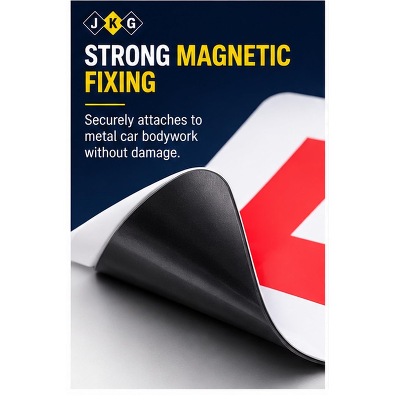 MAGNETIC L PLATES 2pc - Learner Driver Plates with Strong