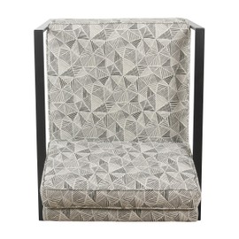 HomePop Modern Metal Frame Accent Chair Home Décor|Accent Chairs for Living Room & Bedroom - Gray Lines