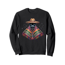 Black Panther El Squatcho Poncho Western Black Panther Party Sweatshirt