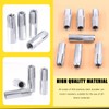 Mardatt 12 Pcs 3/8" Zinc Plated Metal Knurled Drop in