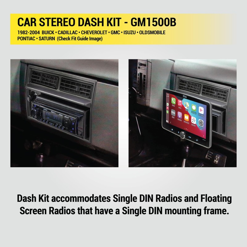 Scosche GM1500B Single DIN Radio Dash Kit with Universal Brackets