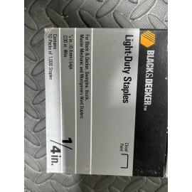 BLACK+DECKER Black & Decker 1/4" Light Duty Staples (20,000 staples total)