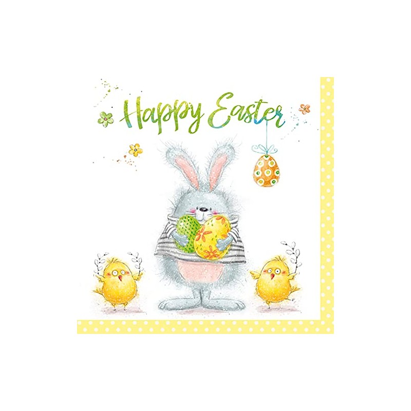 Anniversary House Tiflair Luxury Spring Napkins, Happy Easter Design, Thick
