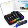 Travel Pill Organizer Case for Bags, Weekly Routines, and Compact