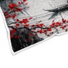 DYNH Japanese Cherry Blossom Blanket, Asian Nature Landscape Throw Blanket,