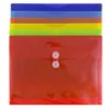 JAM PAPER Plastic Envelopes with Button & String Tie Closure