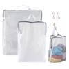 3Pcs Hanging Laundry Bags with S Hooks, 3 Different Size,