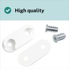 rudis-spareparts Shoe Cabinet Hinge Bracket 110364, Plastic Metal, Unfinished, White