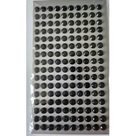 Crystal & Gems CraftbuddyUS 160pcs x 6mm BLACK Self Adhesive Rhinestone Gems, DIY Craft