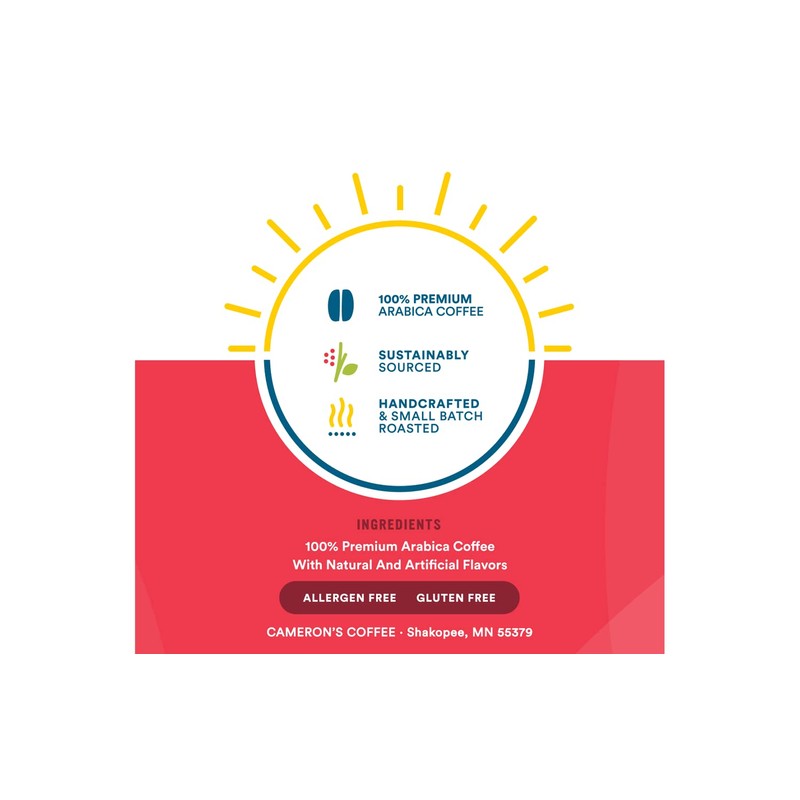 Cameron's Coffee Single Serve Pods, Flavored, Cinnamon Sugar Cookie, 12