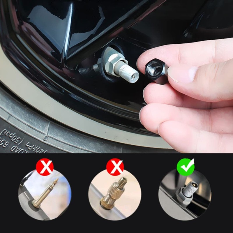 for Mazda CX5 Black Metal Tire Valve Stem Cap Covers