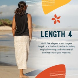 RipSkirt Hawaii Length 4 - Wrap Skirt for Women - Quick Dry Swim Cover-Up with Side Pocket - Lightweight for Beach, Travel and Casual Wear (Aloha Sand, L)