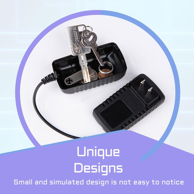 Plug Storage Realistic Looking Charger with Storage Hiding Places for