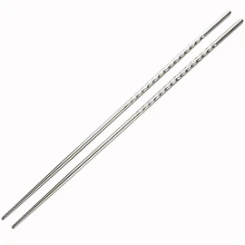 Extra Long Chopsticks for Cooking,Frying,Noodle, 15" inch Stainless Steel Non-Slip Spiral Chopsticks Tableware Dinnerware (8)