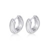 PHNIBIRD 925 Silver Men's Earrings Women's Hoop Earrings Silver 925