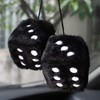 Dice Car Decorations | Square Car Pendant Plush Dice |