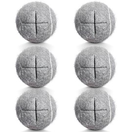 HPWFHPLF 6-Pack Precut Tennis Balls for Walkers – Walker Glide Balls, Heavy-Duty Long-Lasting Felt Pads, Smooth & Quiet Floor Protection – Universal Fit for Standard Walkers (Grey)