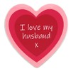Romantic Love Message on Novelty Heart Shaped Coaster - Unique