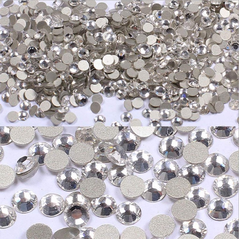 XIULI Rhinestone DIY Nail Decorating and Clothing, High Lighting, White,