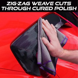 VIKING Microfiber Cleaning Cloth for Car Detailing Kit, Polishing Towels, Car Wax Removal Cloths, Grey, 16 inch x 16 inch, 3 Pack
