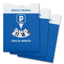 pubblimania Maxi Time Disc with Transparent PVC Protective Bag 11 x 14 cm (3 Parking Discs)