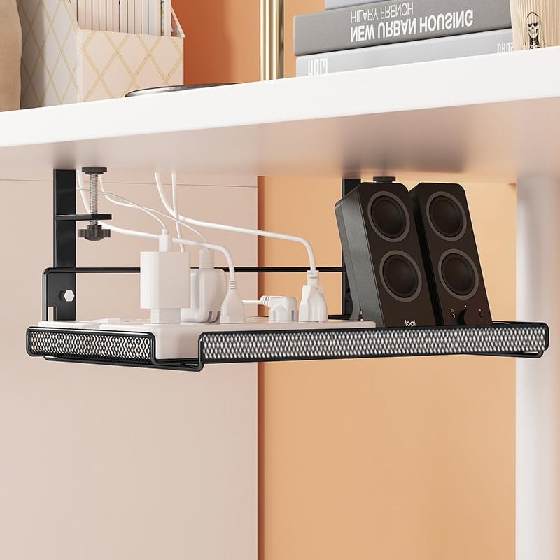 Under Desk Cable Management Tray No Drill, Under-Desk Cable Organiser