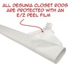 48" Long Oval Closet Rod | Heavy Duty Wardrobe Clothes