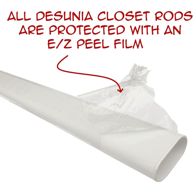 48" Long Oval Closet Rod | Heavy Duty Wardrobe Clothes