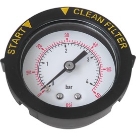 Xspeedonline New Pool Filter Pressure Gauge 2" Dial 60psi 1/4" NPT Back Mount, Pool Pump Pressure Gauge Replacement for Swimming Pool Valve Filter