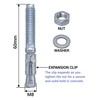SKIR'CO Pack of 6 Wedge Anchors Galvanised M8 x 60
