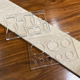 ETFOBMI Router Jig Template, Router Templates for Woodworking, Acrylic Circle Butterfly Bowtie Template for Woodworking Circle Butterfly Inlay Template Decorative