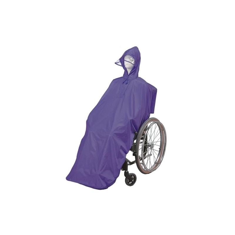 Angel Wheelchair Rain Coat Care Rain Purple