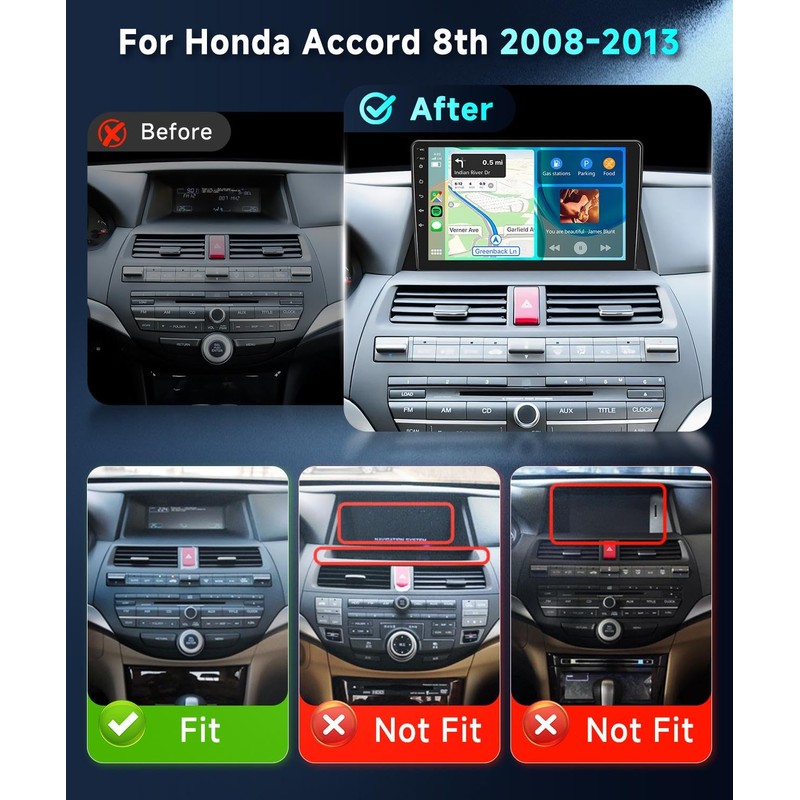 DSP Radio for Honda Accord 8th 2008-2012 Car Stereo with
