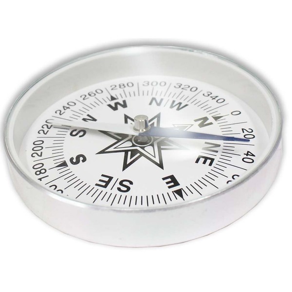 Traverse 3" Diameter Large Compass | 2.25" Compass Needle Makes For Easy Reading | 0.5" Aluminium Casing with Dual Color Pointer | Large Compass Is Great For Hiking, Camping, Exploring New Trails
