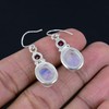 Silver Palace 925 Sterling Silver Natural Rainbow Moonstone,Amethyst Drop Dangle