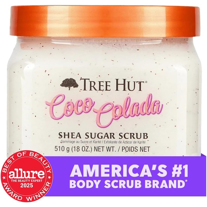 TREE HUT, Coco Colada Shea Sugar Scrub, Exfoliante Corporal de