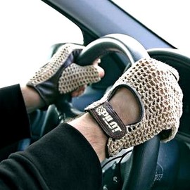 Motorist’s Driving Gloves Retro Lambskin Leather Brown Size L